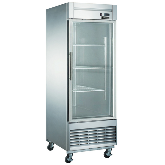 Tornado D28RG Refrigerador Reach-In 28" Acero Inox Cristal