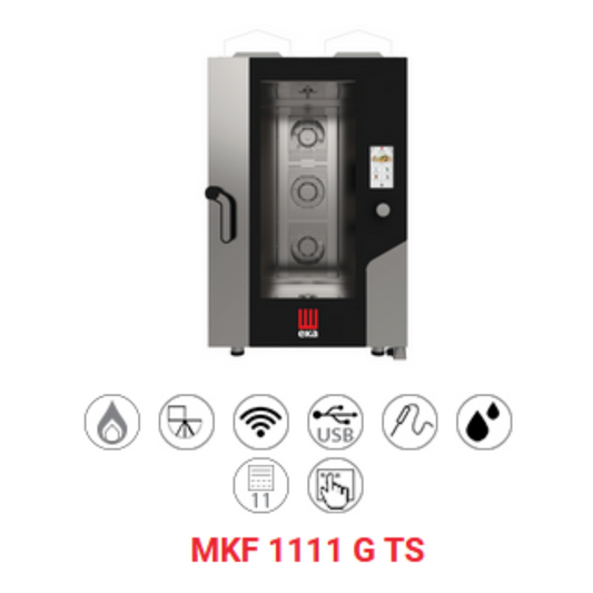 EKA MKF1111GTS Horno Combinado Gas 11 GN Touch Screen