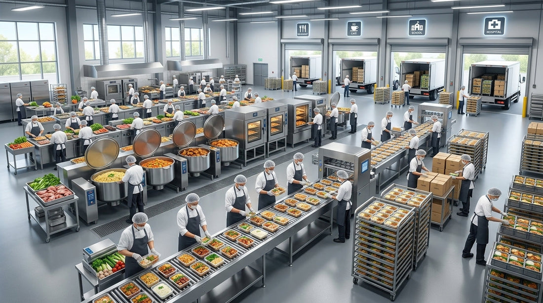 Modelo de Cocina Centralizada: Una Cocina, Múltiples Puntos de Venta en Alto Volumen