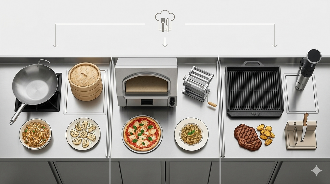 Tu Menú Define tu Equipamiento: Guía por Tipo de Cocina
