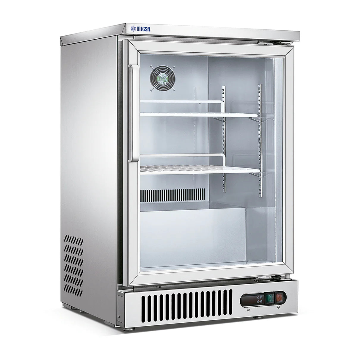 Migsa SG160 Refrigerador Contrabarra 160 L Acero Inox Cristal